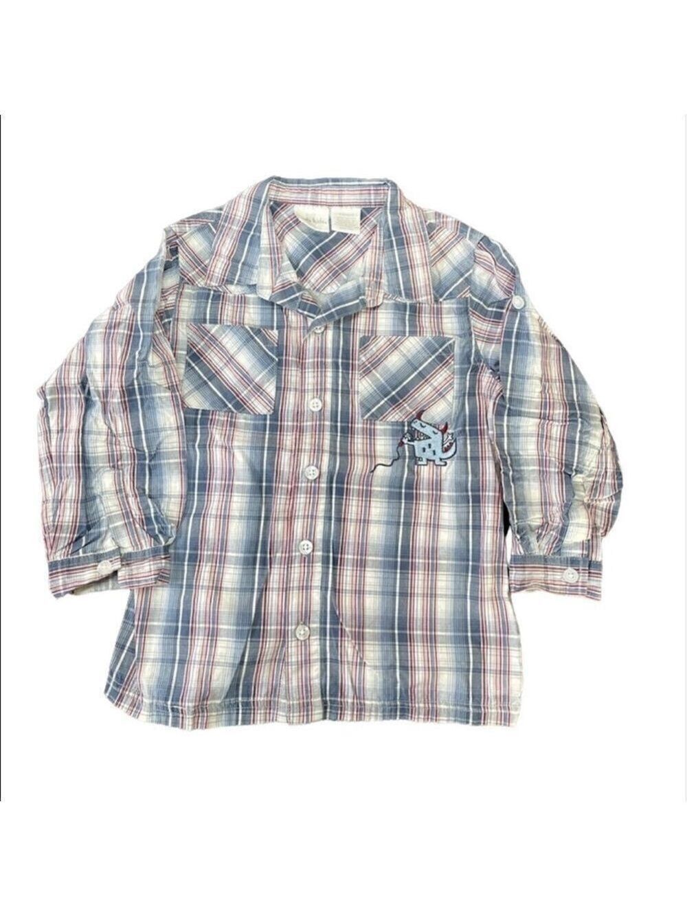 KOALA Kids 100% cotton plaid button down shirt 48 month